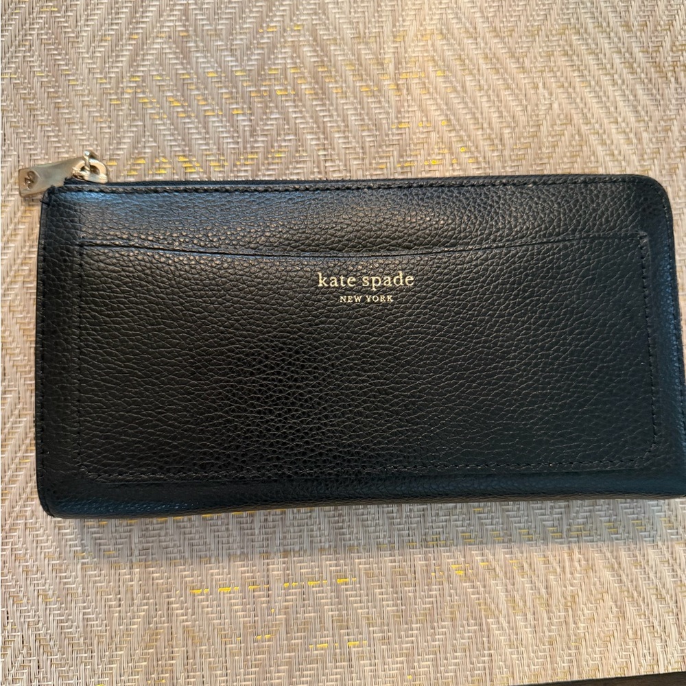 Kate Spade Black Textured Wallet